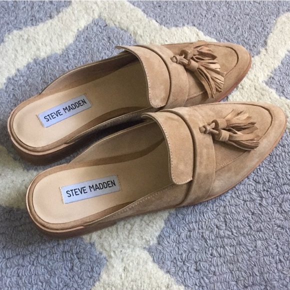 steve madden mules with tassels